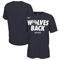 Unisex Nike Navy Minnesota Timberwolves 2025 NBA Playoffs On-Court Mantra T-Shirt