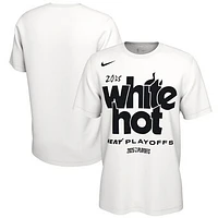 Unisex Nike White Miami Heat 2025 NBA Playoffs On-Court Mantra T-Shirt