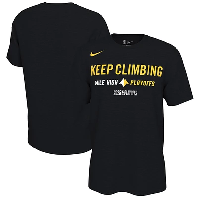 Unisex Nike Black Denver Nuggets 2025 NBA Playoffs On-Court Mantra T-Shirt