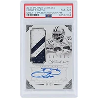 Emmitt Smith Dallas Cowboys Autographed 2014 Panini Flawless 2 Color Game Used Relic #15 #6/25 PSA Authenticated 8 Card