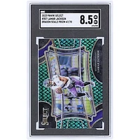 Lamar Jackson Baltimore Ravens 2023 Panini Select Dragon Scale Prizm #307 #47/70 SGC Authenticated 8.5 Card