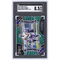 Lamar Jackson Baltimore Ravens 2023 Panini Select Dragon Scale Prizm #307 #47/70 SGC Authenticated 8.5 Card