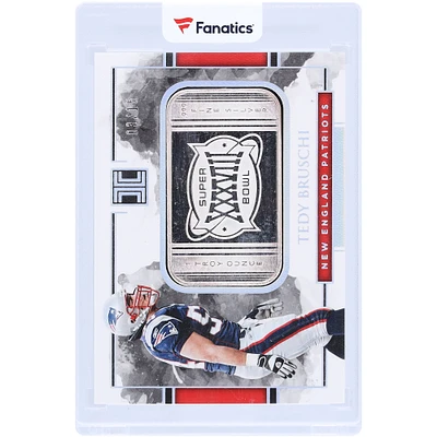 Tedy Bruschi New England Patriots 2018 Panini Impeccable Super Bowl Silver Bar #SB-7 #3/15 Card