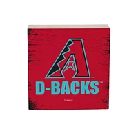 Arizona Diamondbacks 6" Square Fan Chant Wood Block Shelf Sign
