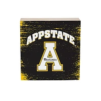 Appalachian State Mountaineers 6" Square Fan Chant Wood Block Shelf Sign