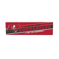 Tampa Bay Buccaneers 5" x 18" Shadow Logo Wood Mantle Sign