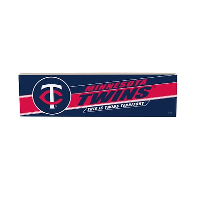 Minnesota Twins 5" x 18" Shadow Logo Wood Mantle Sign