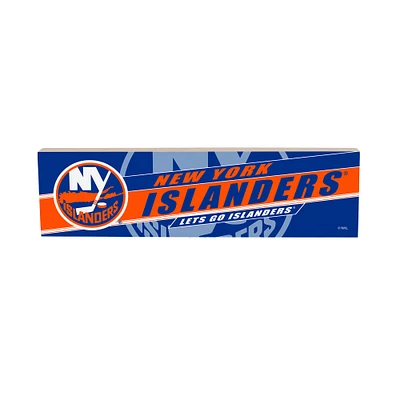 New York Islanders 5" x 18" Shadow Logo Wood Mantle Sign