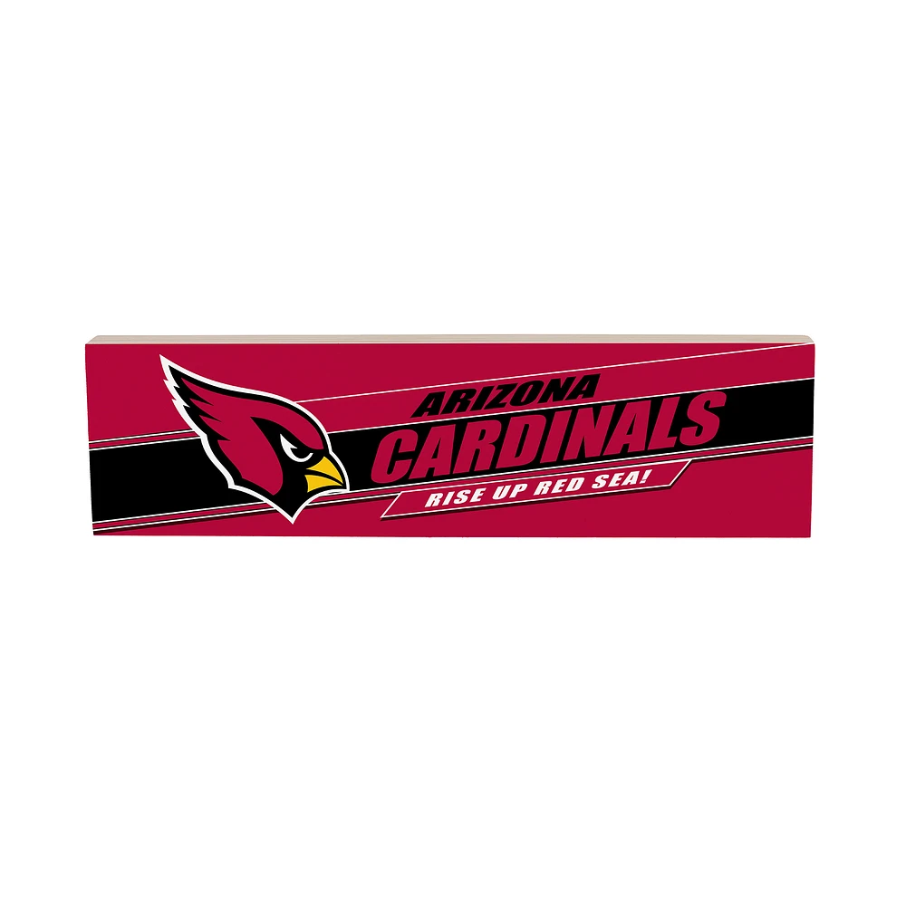 Arizona Cardinals 5" x 18" Shadow Logo Wood Mantle Sign