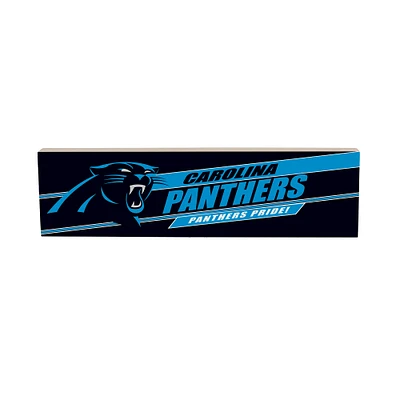 Carolina Panthers 5" x 18" Shadow Logo Wood Mantle Sign