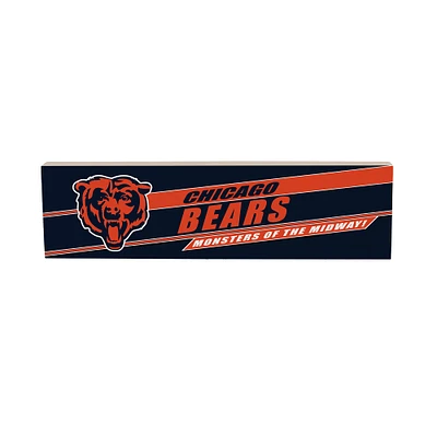 Chicago Bears 5" x 18" Shadow Logo Wood Mantle Sign