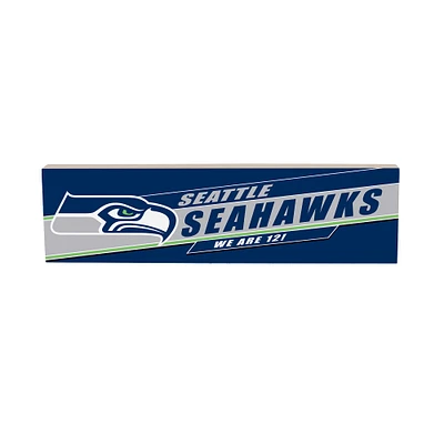 Seattle Seahawks 5" x 18" Shadow Logo Wood Mantle Sign