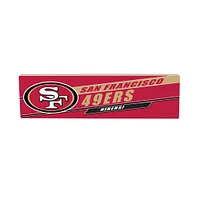 San Francisco 49ers 5" x 18" Shadow Logo Wood Mantle Sign