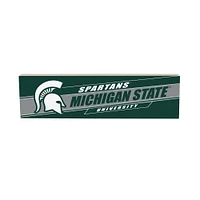 Michigan State Spartans 5" x 18" Shadow Logo Wood Mantle Sign