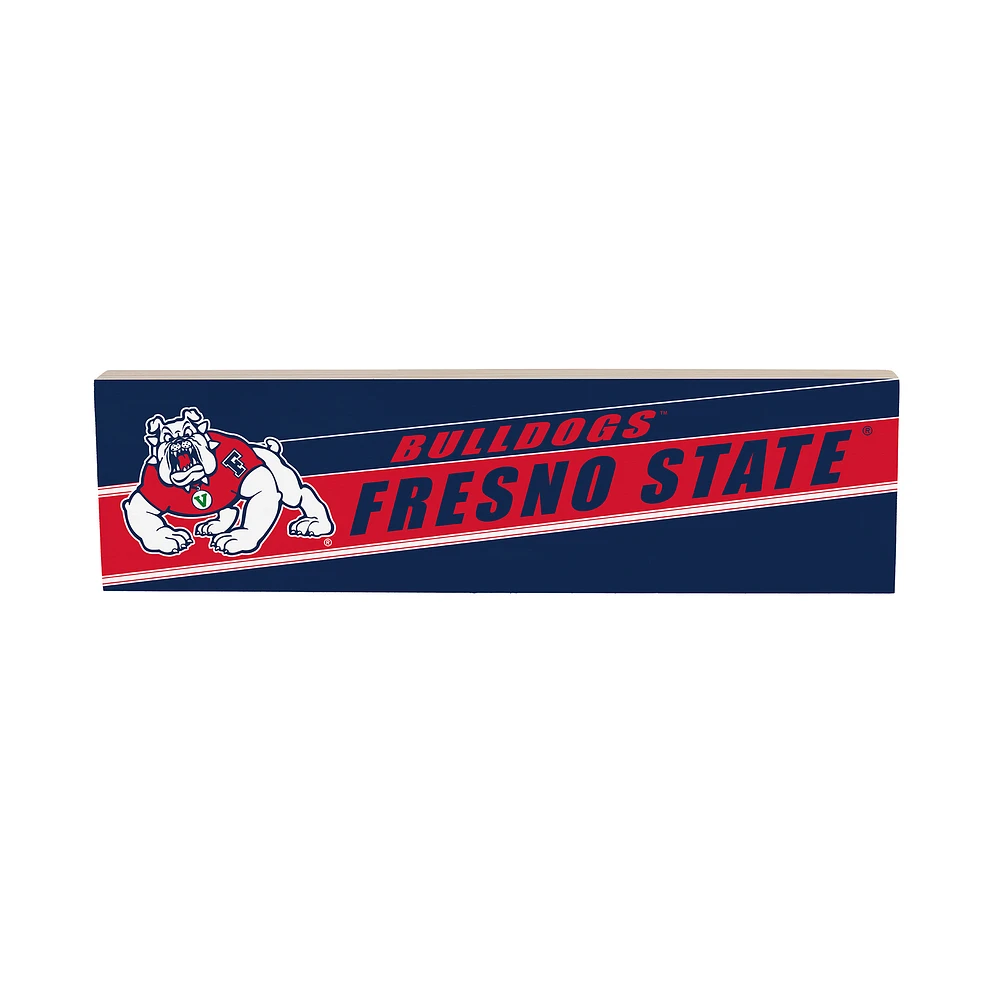 Fresno State Bulldogs 5" x 18" Shadow Logo Wood Mantle Sign