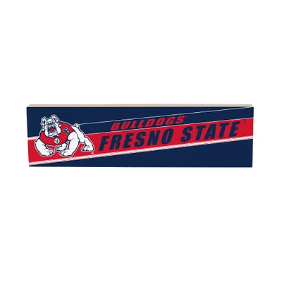 Fresno State Bulldogs 5" x 18" Shadow Logo Wood Mantle Sign