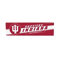 Indiana Hoosiers 5" x 18" Shadow Logo Wood Mantle Sign