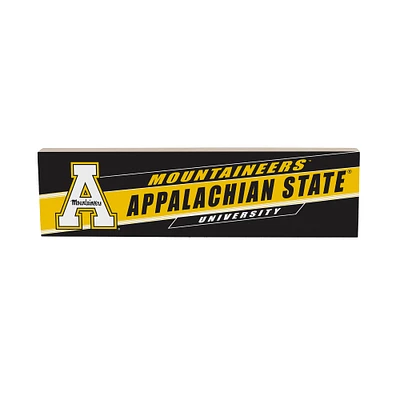 Appalachian State Mountaineers 5" x 18" Shadow Logo Wood Mantle Sign