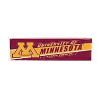 Minnesota Golden Gophers 5" x 18" Shadow Logo Wood Mantle Sign