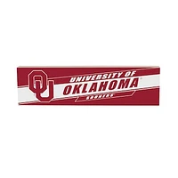 Oklahoma Sooners 5" x 18" Shadow Logo Wood Mantle Sign