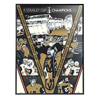 Phenom Gallery Vegas Golden Knights 2023 Stanley Cup Champions 18" x 24" Deluxe Framed Serigraph Print