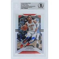 Trae Young Atlanta Hawks Autographed 2019-20 Panini Prizm Silver Prizm #31 Beckett Fanatics Witnessed Authenticated Card