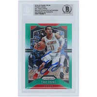 Trae Young Atlanta Hawks Autographed 2019-20 Panini Prizm Green Prizm #31 Beckett Fanatics Witnessed Authenticated Card