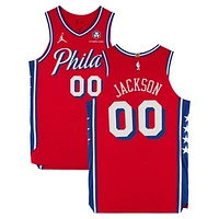 Reggie Jackson Philadelphia 76ers Game-Used #00 Red Jersey vs. New Orleans Pelicans on January 10, 2025 - Size 48+4