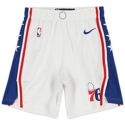 Tyrese Maxey Philadelphia 76ers Game-Used White Shorts from the 2024-25 NBA Season - Size 38-1