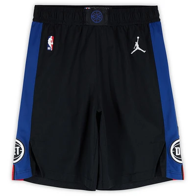 Ron Holland II Detroit Pistons Game-Used Black Shorts from the 2024-25 NBA Season - Size 38+1