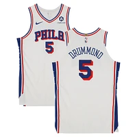 Andre Drummond Philadelphia 76ers Player-Issued #5 White Jersey from the 2024-25 NBA Season - Size 56+6