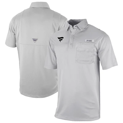 Men's Columbia  Gray Fanatics Corporate Omni-Wick Flycaster Pocket Polo