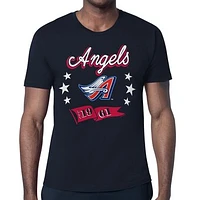 Men's Starter  Navy Los Angeles Angels Banner Team T-Shirt