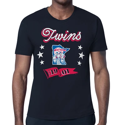 Men's Starter  Navy Minnesota Twins Banner Team T-Shirt
