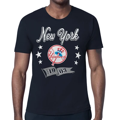 Men's Starter  Navy New York Yankees Banner Team T-Shirt