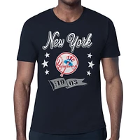 Men's Starter  Navy New York Yankees Banner Team T-Shirt