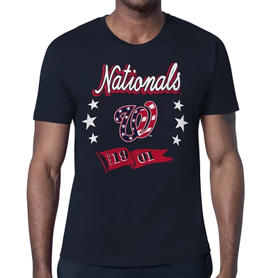 Men's Starter  Navy Washington Nationals Banner Team T-Shirt