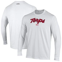 Men's Under Armour White Maryland Terrapins Script Long Sleeve T-Shirt