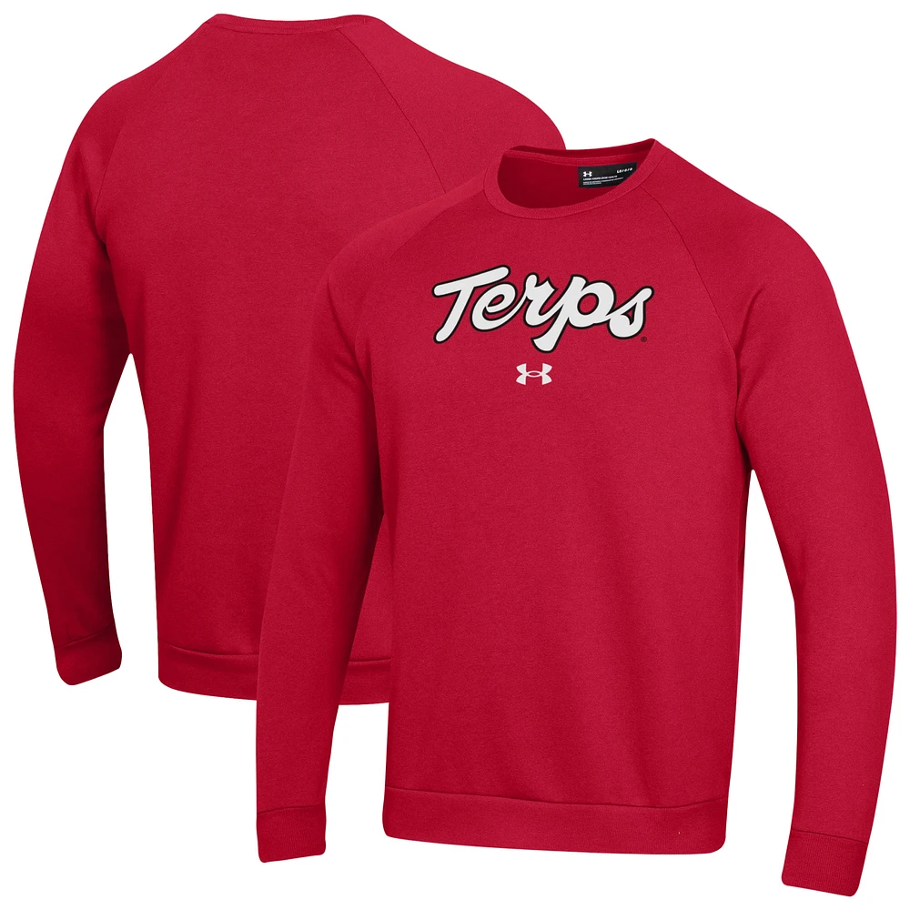 Men's Under Armour Maryland Terrapins Script Fleece Pullover Sweatshirt