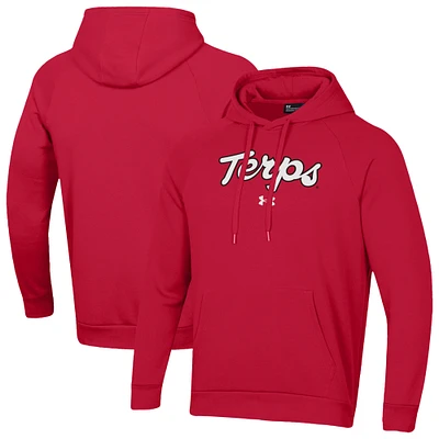 Men's Under Armour Maryland Terrapins Script Fleece Pullover Hoodie