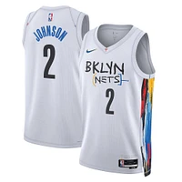 Men's Nike Cameron Johnson White Brooklyn Nets City Edition Swingman Jersey