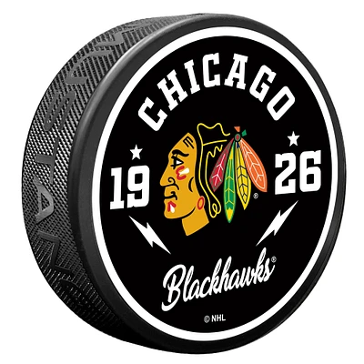 Chicago Blackhawks Bolt Hockey Puck