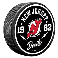 New Jersey Devils Bolt Hockey Puck