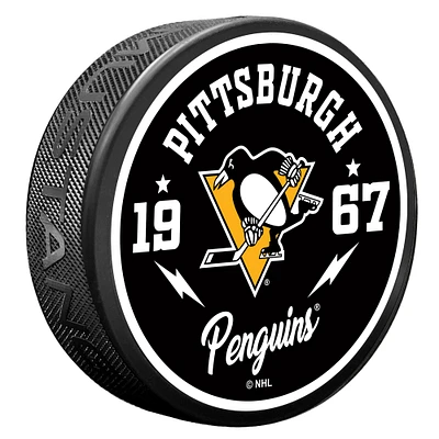 Pittsburgh Penguins Bolt Hockey Puck