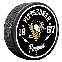 Pittsburgh Penguins Bolt Hockey Puck
