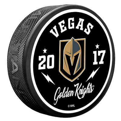 Vegas Golden Knights Bolt Hockey Puck