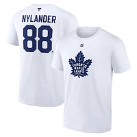 Men's Fanatics William Nylander White Toronto Maple Leafs Authentic Stack Name & Number T-Shirt