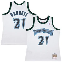 Men's Mitchell & Ness Kevin Garnett White Minnesota Timberwolves Hardwood Classics Swingman Jersey
