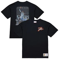 Men's Mitchell & Ness Allen Iverson Black Philadelphia 76ers Hardwood Classics NBA Legends T-Shirt