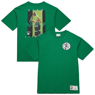 Men's Mitchell & Ness Larry Bird Kelly Green Boston Celtics Hardwood Classics NBA Legends T-Shirt